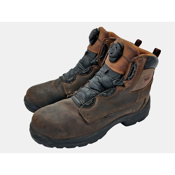Red Wing Shoes 4216 Boots Mens Size 10 EE Brown Leather Waterproof Boa Work
